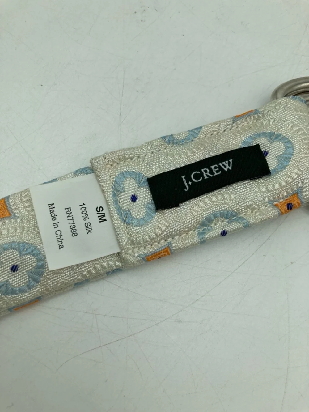 J. Crew 100% Silk Brocade Printed Belt - Picture 3 of 4